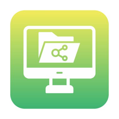 Basit Dosya Paylaşımı simgesi, vektör illüstrasyonu