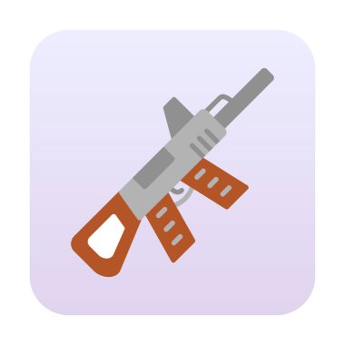 Makine Tüfeği vektör illüstrasyonu