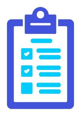 kontrol listesi simgesi, vektör illüstrasyonu 