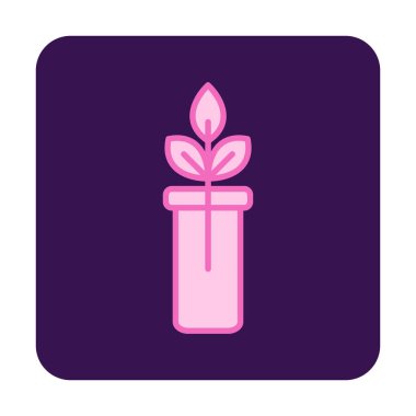 bir test tüpünde bitki, gmo konsepti, vektör illüstrasyonu  