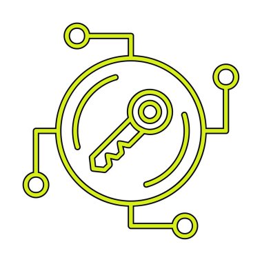 Anahtar ağ simgesi vektör illüstrasyonu 