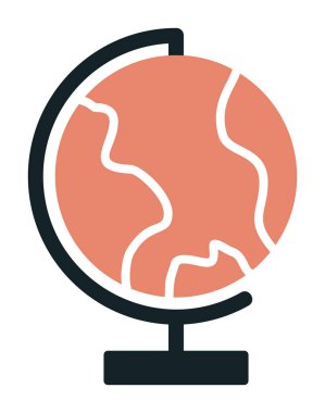 dünya ikonu vektör illüstrasyon tasarımı