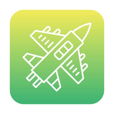 Askeri Uçak ikonu vektör illüstrasyonu