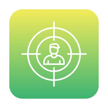 Hedef düz simge. Vektör illüstrasyonu