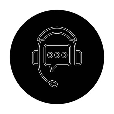 Basit Destek Hizmetleri simgesi, vektör illüstrasyonu