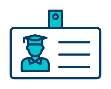 Öğrenci Kimliği Kart vektör illüstrasyonu