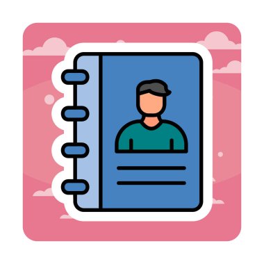 kitap simgesini başvurun, illüstrasyon vektör 