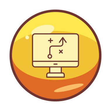 Basit Strateji simgesi, vektör illüstrasyonu