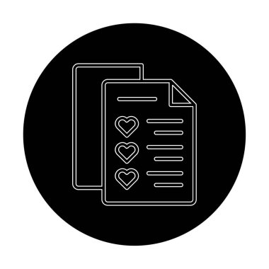 Dilek listesi. Web simgesi basit illüstrasyon 