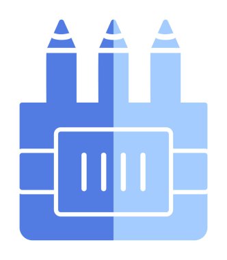 Renkli Kalem simgesi vektör illüstrasyonu