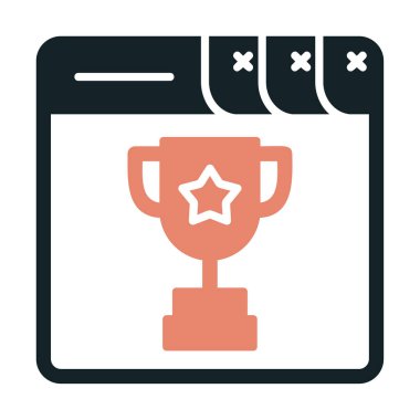 kupa ikonu vektör illüstrasyonu 