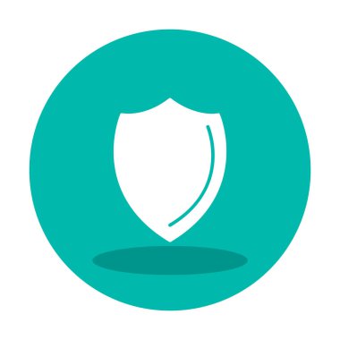 Kalkan yassı ikon vektör çizimi