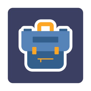 Portföy düz vektör simgesi