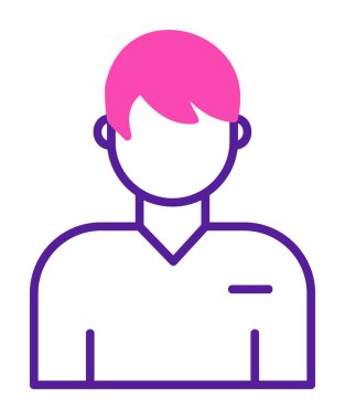 Erkek kullanıcı simgesi. Vektör çizim