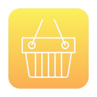 Alışveriş sepeti ikonu vektör illüstrasyonu 