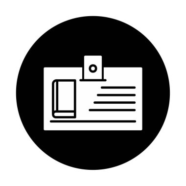 Kütüphane kartı simgesi, vektör illüstrasyonu