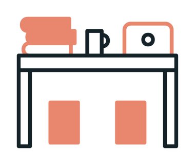 bilgisayar Resepsiyon simge vektör çizim 