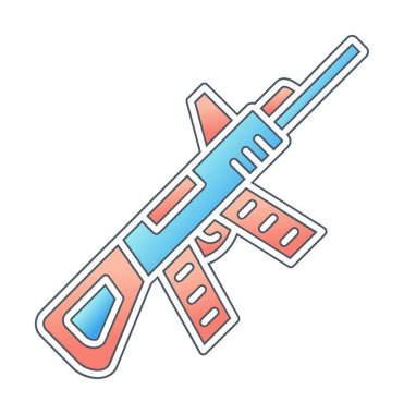 Makine Tüfeği vektör illüstrasyonu