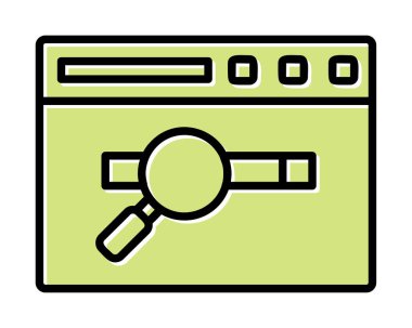 Web tarayıcı simgesi, vektör illüstrasyonu basit tasarım