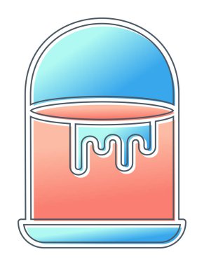 Boya kovası simge vektör çizim