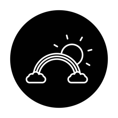 Basit Gökkuşağı simgesi, vektör illüstrasyonu