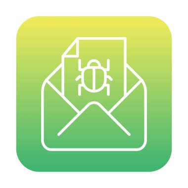 Basit çöp posta harfi simgesi, vektör illüstrasyonu