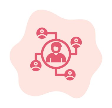 vektör olarak düz sosyal ağ simgesi. logotype