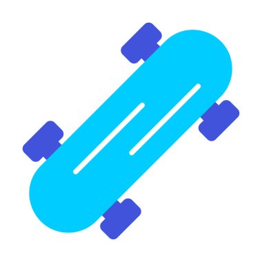 Basit kaykay simgesi, vektör illüstrasyonu