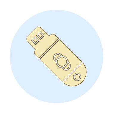 usb flash disk simgesinin vektör çizimi 