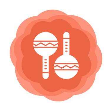 maracas simgesi vektör illüstrasyonu