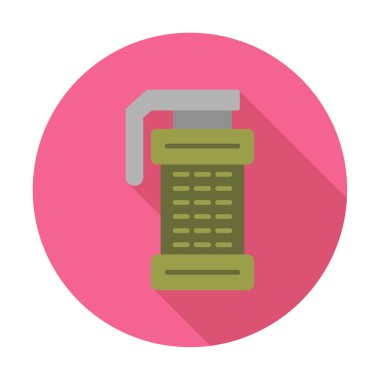 Smoke Grenade web simgesi, vektör illüstrasyonu