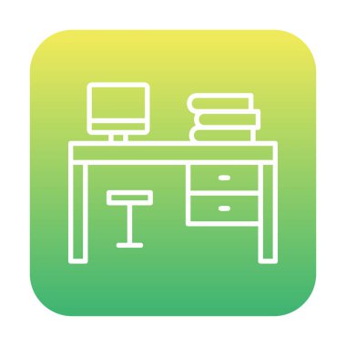 bilgisayar Resepsiyon simge vektör çizim 