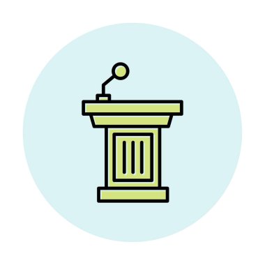 Podyum simgesinin vektör illüstrasyonu 