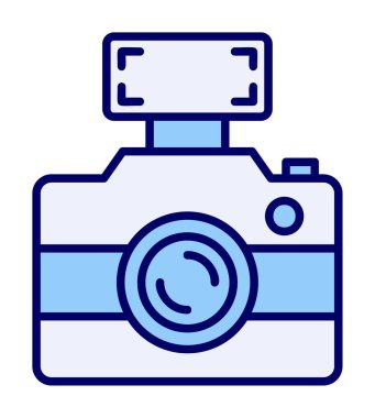 fotoğraf makinesi simgesi, vektör illüstrasyonu