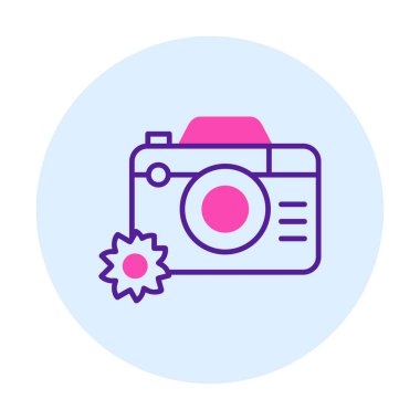 fotoğraf makinesi ikon vektör illüstrasyonu                      