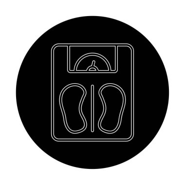 Basit Ağırlık Ölçekleme simgesi, vektör illüstrasyonu