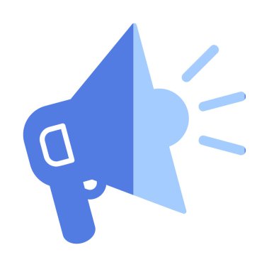 megafon ikonu. Hoparlör vektör illüstrasyonu. düz dizayn