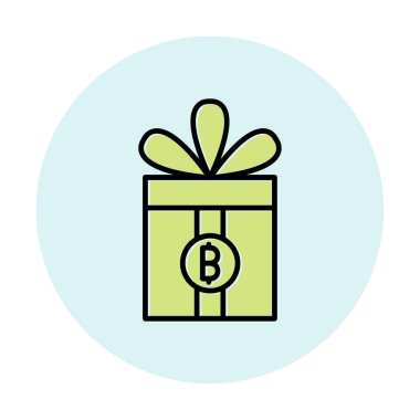 Basit bitcoin simgesi, vektör illüstrasyonu