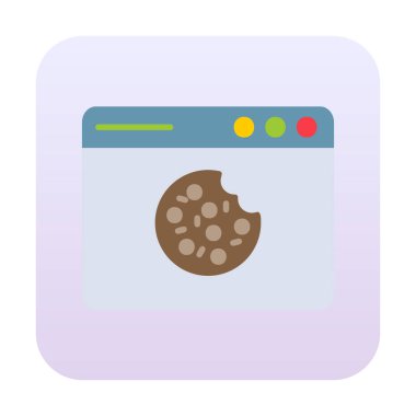 Basit Web Kurabiyeleri simgesi, vektör illüstrasyonu