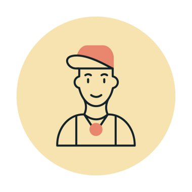 Hip Hop Man ikon vektör illüstrasyonu