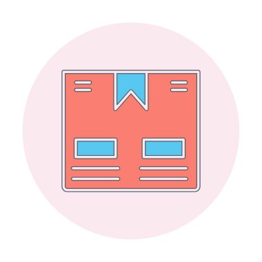 Taşıma Kutusunun vektör illüstrasyonu modern simge                             