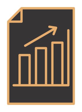 büyüyen grafik, bar grafiği vektör çizimi