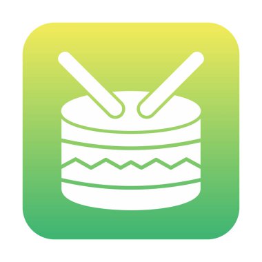 davul ikonu vektörü. Doğrusal biçim işaret tasarımı