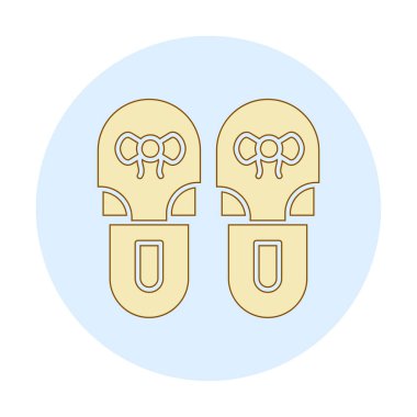 Basit Terlik simgesi, vektör illüstrasyonu