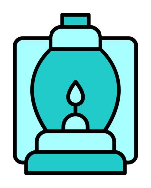 düz Fener simgesi vektör çizimi 