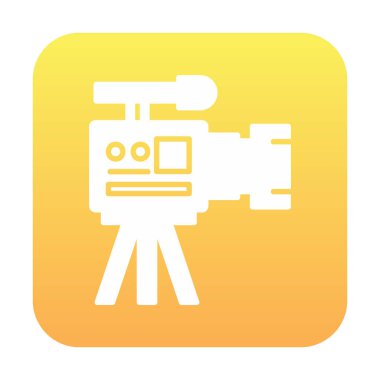 düz basit kamera simgesi vektör illüstrasyonu