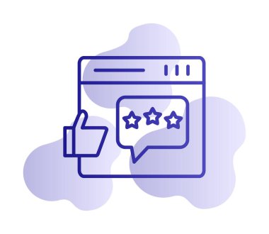 düz geribildirim simgesi vektör çizimi tasarımı