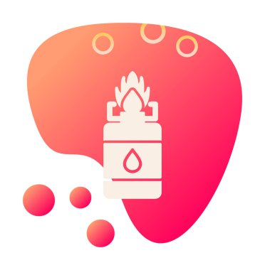 düz Kamp Gaz ikonu vektör çizimi 