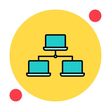 Basit ağ simgesi, vektör illüstrasyonu