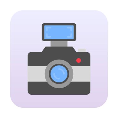 fotoğraf makinesi simgesi, vektör illüstrasyonu